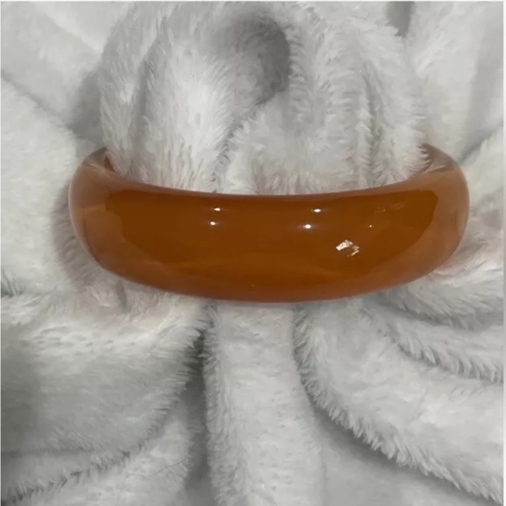 Translucent Orange Bangle Bracelet